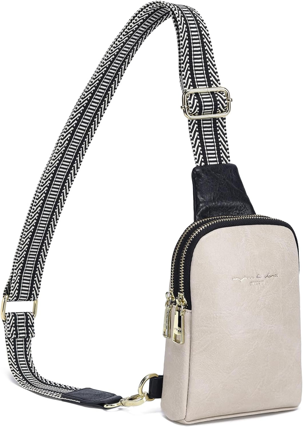 INICAT Travel Small Crossbody Sling Bags Women Vegan Leather Purses Fanny Packs Cross Body Bag Birthday Gifts