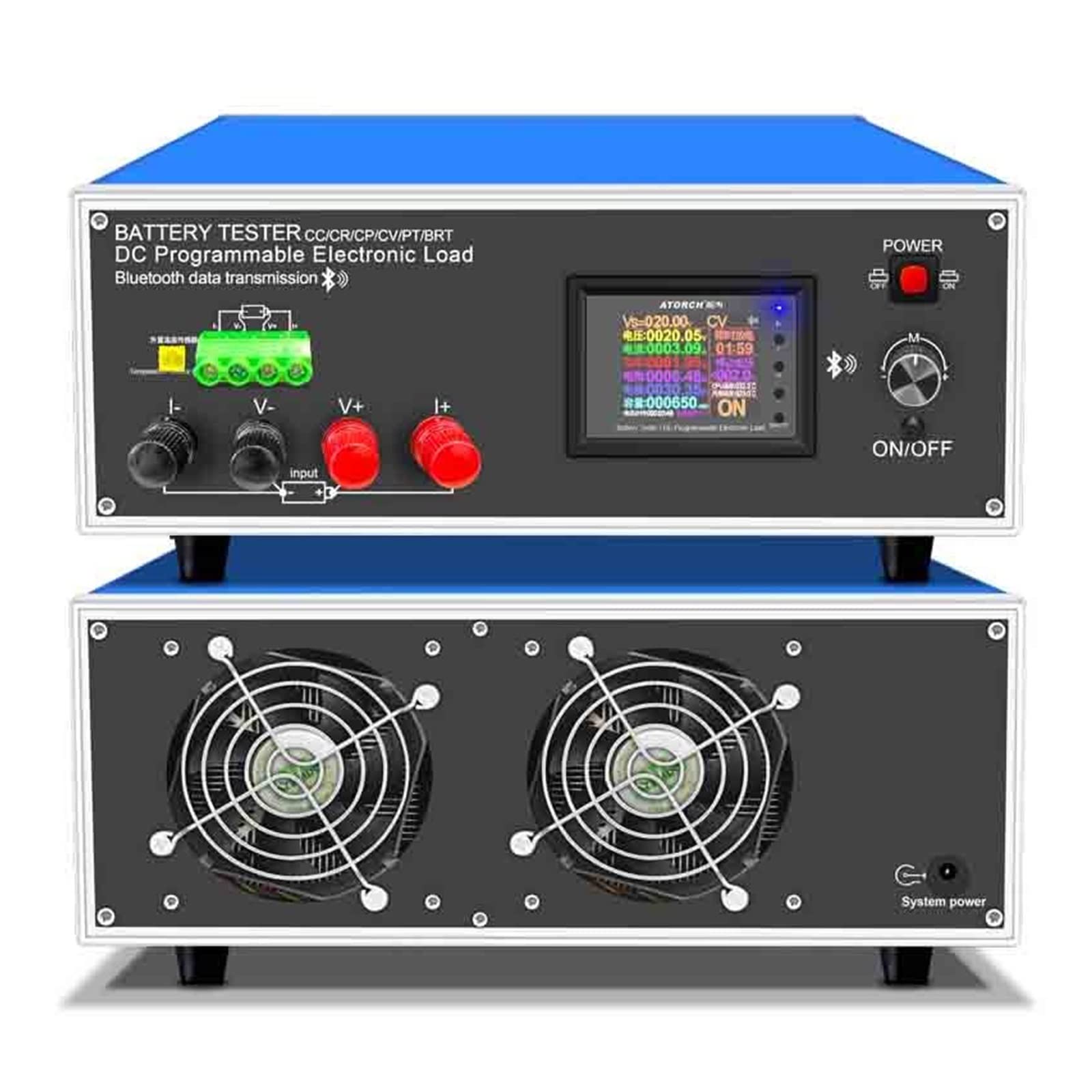 Tester per batterie, 150W 25A/300W 30A 200V Misuratore Di Carico Elettronico DC Programmabile Tester Usb Voltmetro Capacità Della Batteria Rilevamento Della Resistenza Interna(150W 25A)
