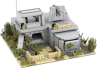 MOOXI WW2 Military Battle Fort Building Block Set(928PCS). Suitable for MOC Military Secondary Creation.Build Different Combat Military Buildings.