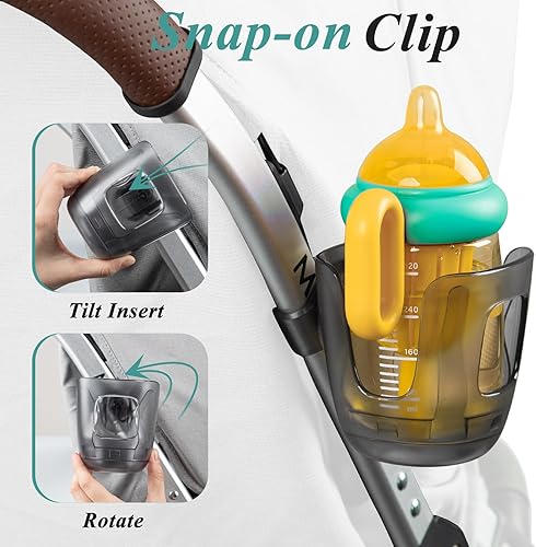 Miniatura 3 de Soporte para portavasos para cochecito UPPAbaby VistaVista V2Vista V3CruzCruz V2MinuMinu V2Minu Duo, sujeta de forma segura la taza, fijación