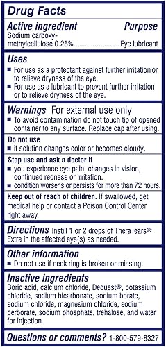 Miniatura 2 de TheraTears Gotas para los ojos extra secas, paquete doble, 2 botellas x 0.5 onzas líquidas (paquete de 1)