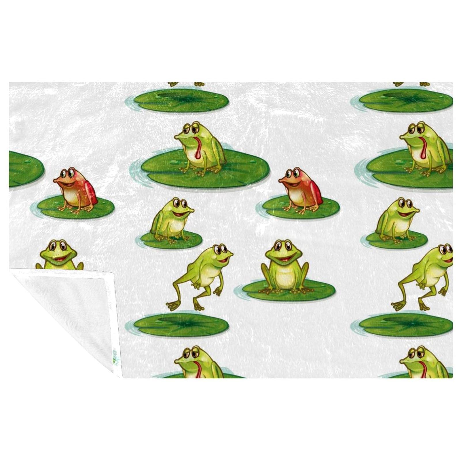 Couverture grenouille douce chaude pour lit canapé pique-nique plage