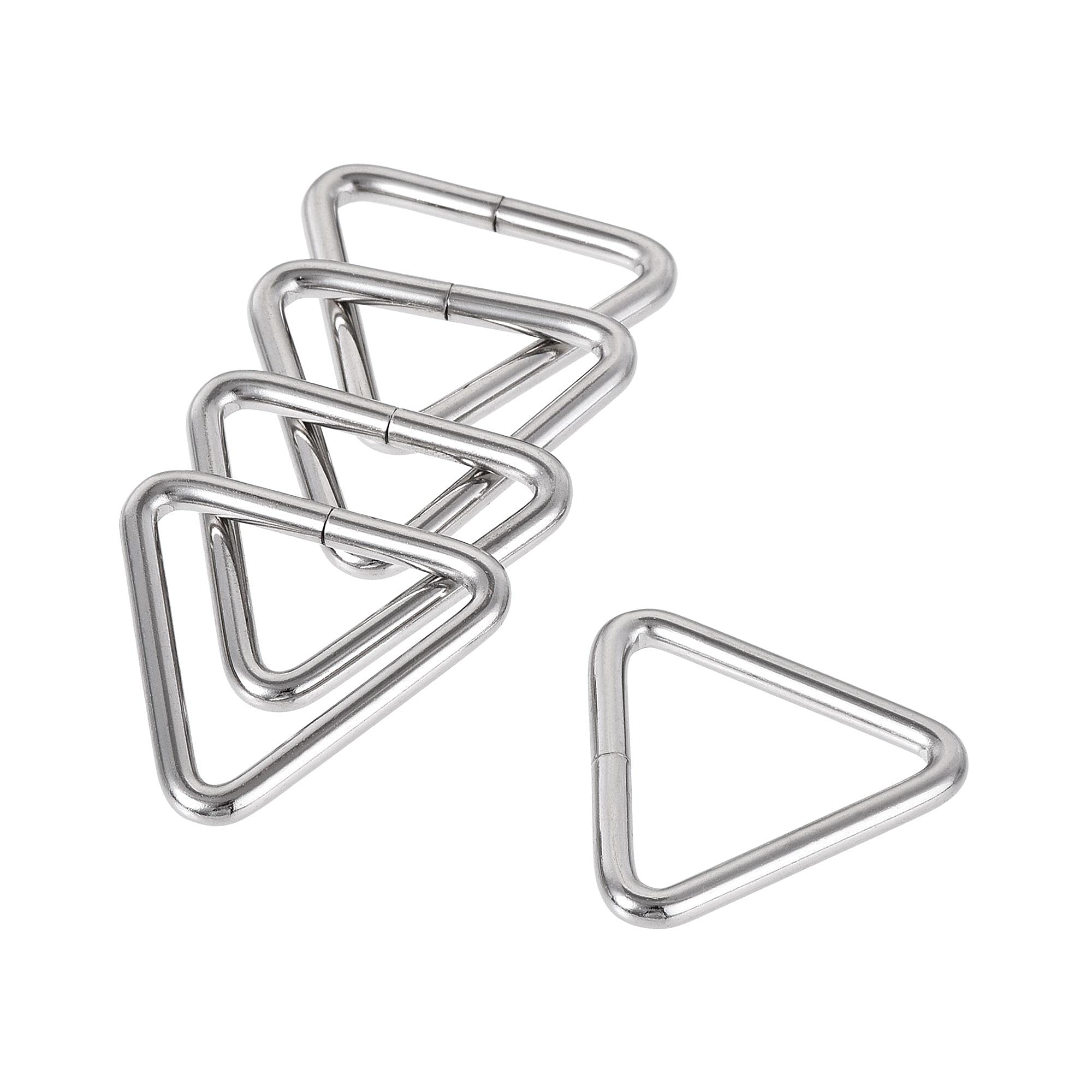 sourcing map Metal Triangle Ring Buckle 1.26"(32mm) Inner Width 3.5mm Thick for Strap Craft DIY 20pcs