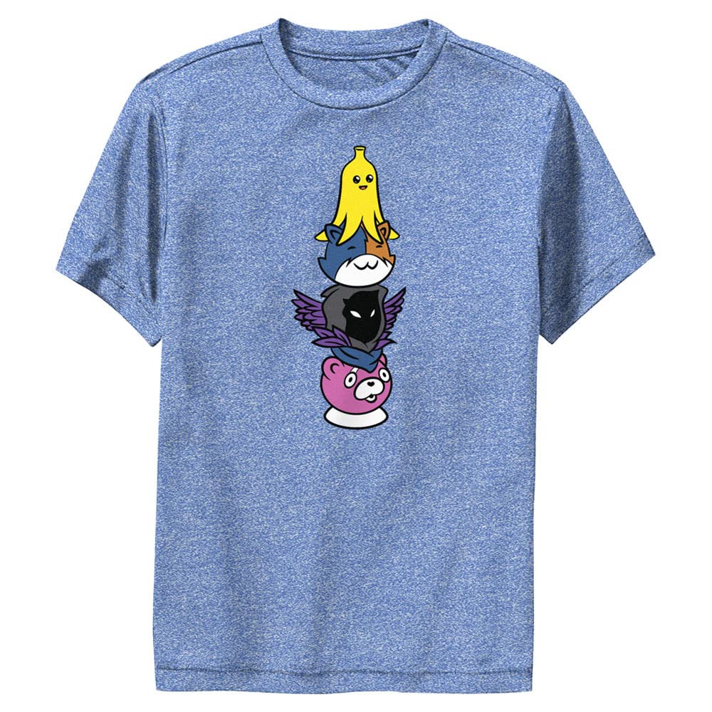 FORTNITE Boys' Character Totem T-Shirt, Royal Blue Heather, M