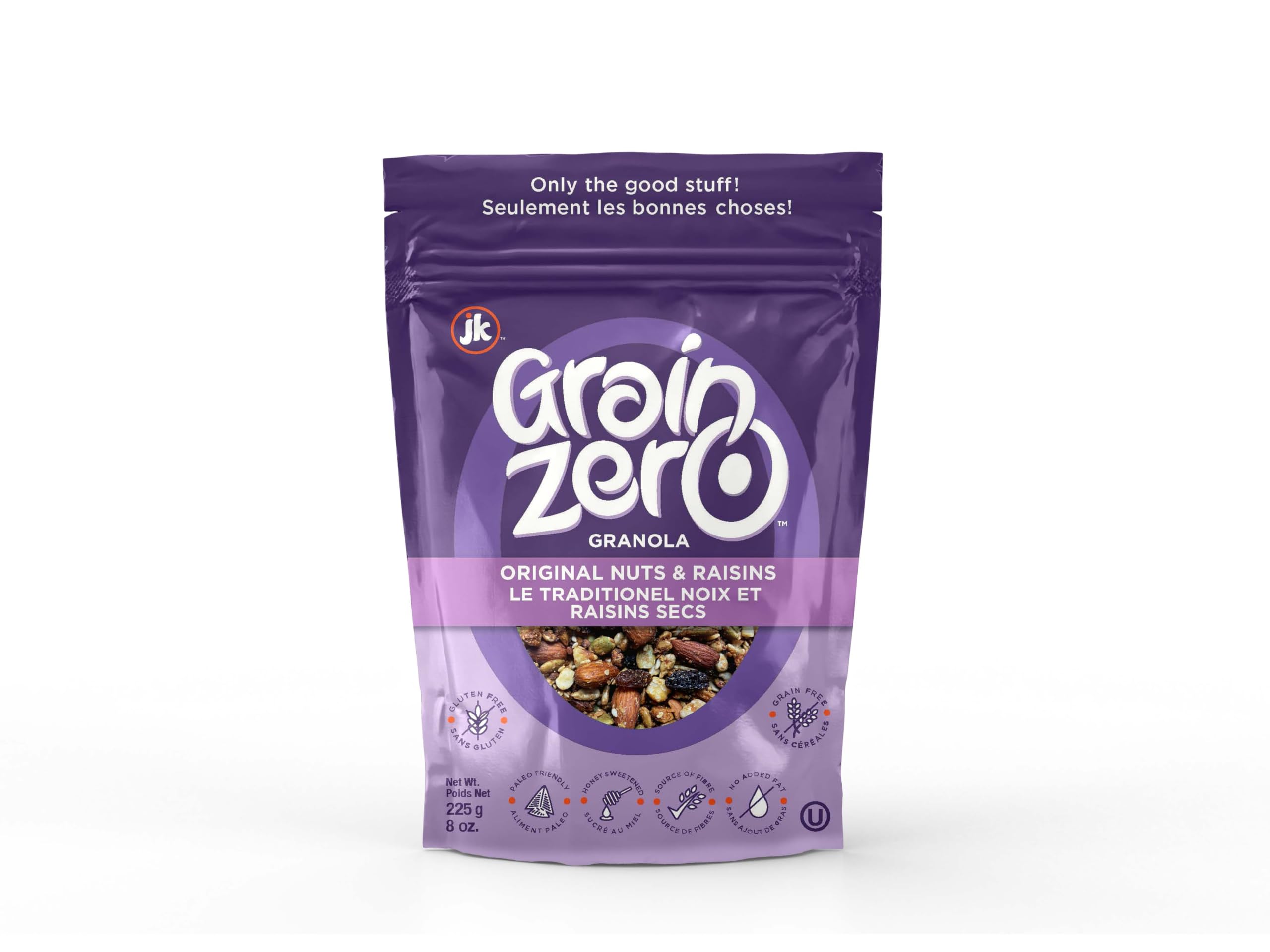 Grain Zero Granola Original Nuts & Raisins, Gluten Free, 8 Ounce (Pack of 1)