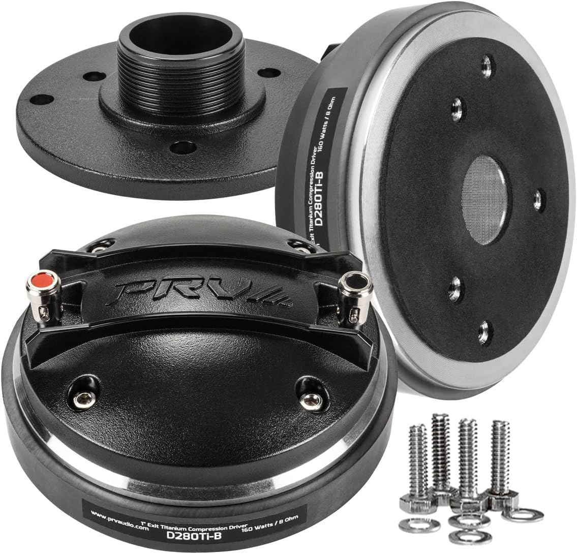 PRV AUDIO D280Ti-B 160 Watts 1" Exit Bolt-On Horn 8 Ohm Pro Audio Compression Driver (Single)