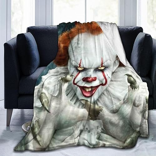 Miniatura 6 de Manta de lujo de payaso, manta cálida de franela suave para sala de estar, sofá, dormitorio, decoración de regalos