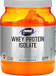 NOW Foods Whey Protein Isolado 544g Sem Sabor Importado