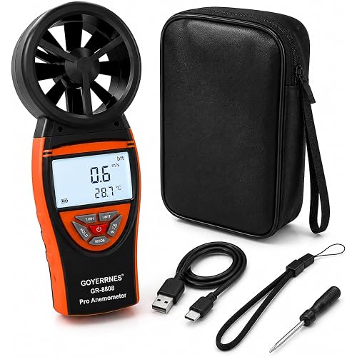 Handheld Anemometer, Wind Speed CFM Meter for HVAC & Outdoor