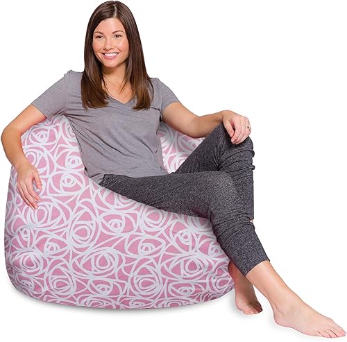 Miniatura 203 de Posh Creations - Sillón puff para niños, adolescentes y adultos, incluye funda extraíble y lavable a máquina, grande de 38 pulgadas, piel de conejo