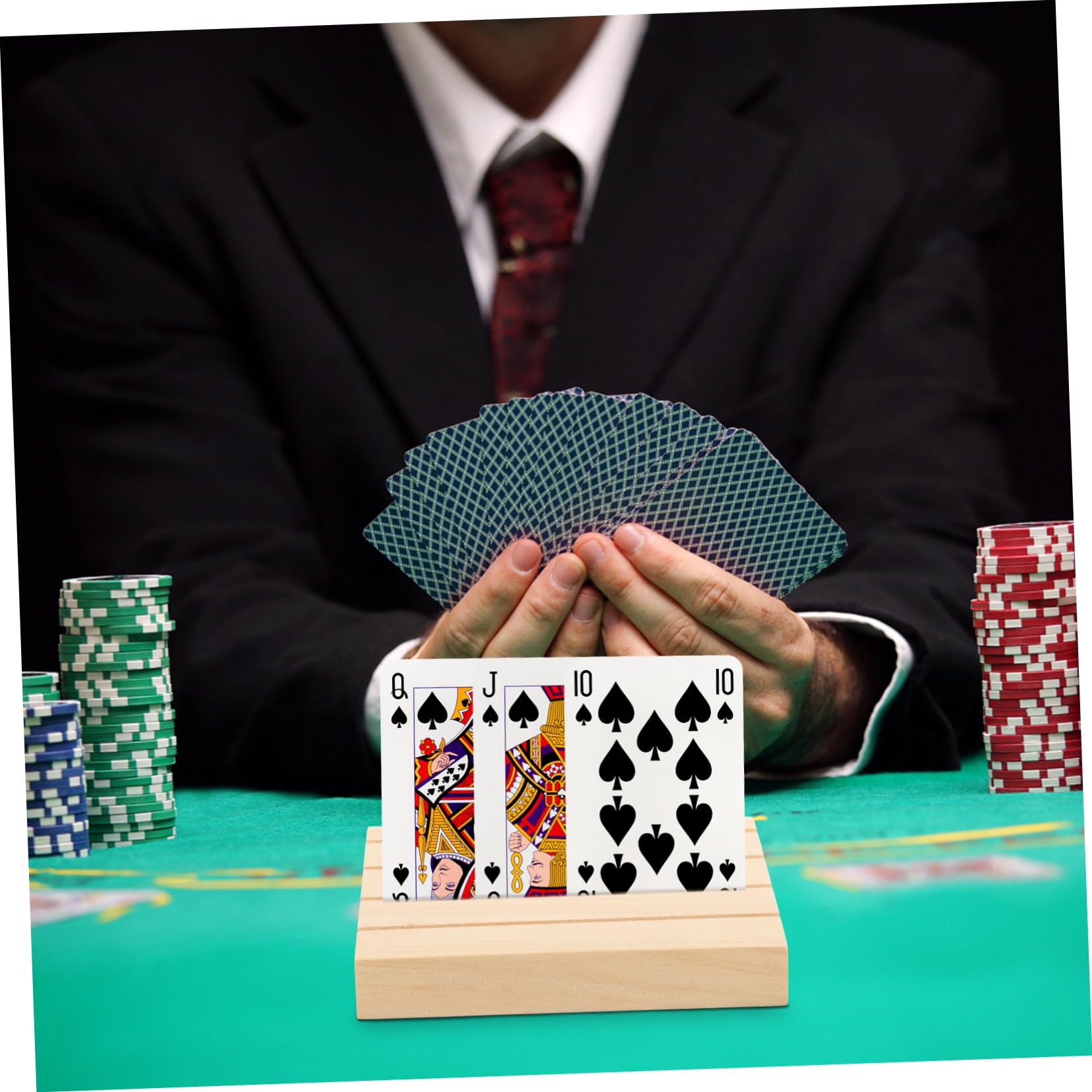 Support Pour Cartes à Jouer Bois Plateau De Rangement Pour Cartes Présentoir Pour Jeux De Société