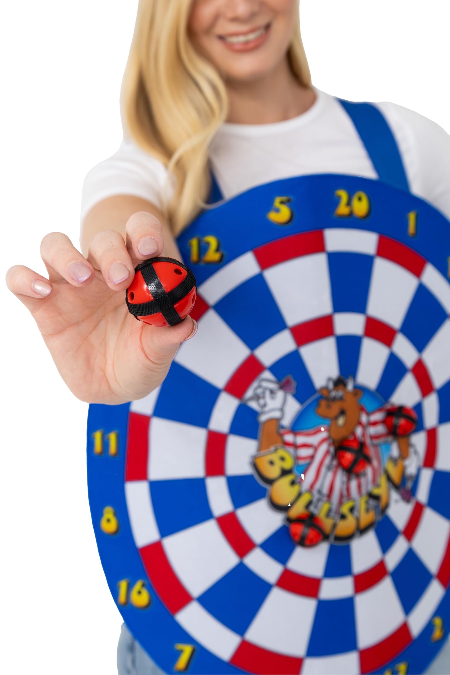 Blues Group Officially Licensed Bullseye Dartboard Tabard, Fun Novelty Fancy Dress with 3 Velcro Balls - Image 3
