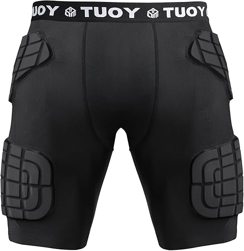 TUOY Padded Compression Shorts Padded Football Girdle Hip and Thigh Protector