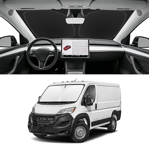 Miniatura 144 de Parasol de parabrisas de ajuste personalizado para Nissan Titan 2017-2024, bloquea los rayos UV y el calor, parasol de ventana delantera, fácil