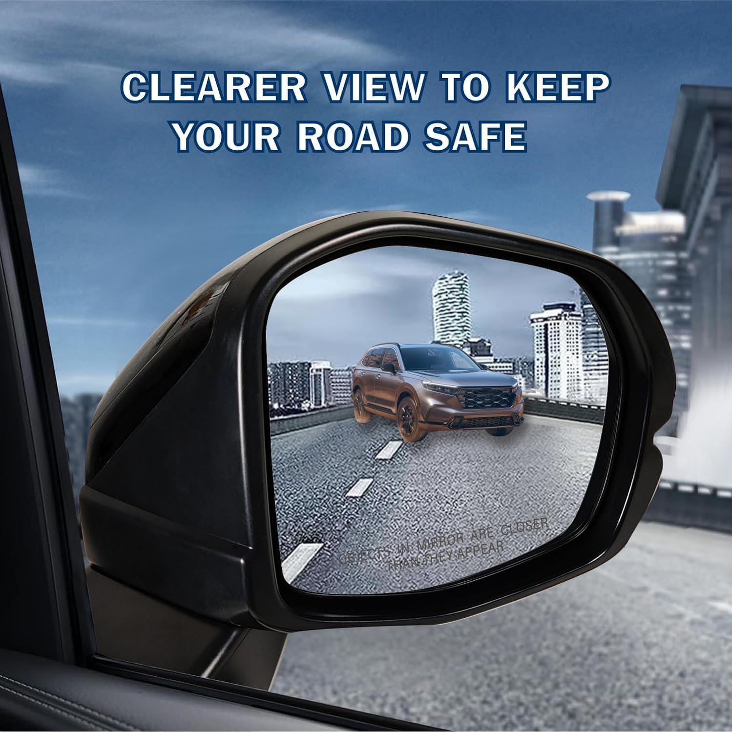 Right Passenger side Mirror Fits 2023 2024 2025 2026 2027 Honda CR-V, Manual Folding Power Glass, Heated and Turn Signal丨without Blind Spot, Replace #76208-3A0-A01(6Pins)