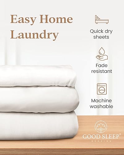 Miniatura 5 de Good Sleep Bedding Sábana bajera ajustable tamaño Queen, 1000 hilos, algodón egipcio, suave y transpirable, bolsillo profundo de 16 pulgadas, color