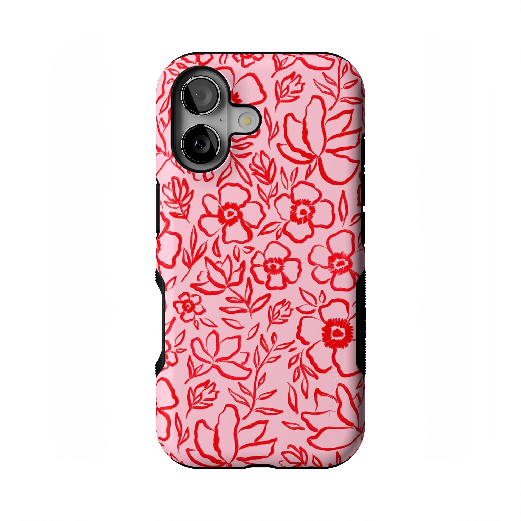 Casely Coque pour iPhone 17 | Blush Garden | Gribouillage Floral | Design de Protection Audacieux | Compatible avec MagSafe