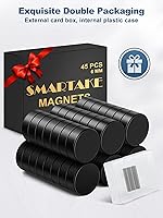 Vista 9 de SMARTAKE 45 piezas de imanes para refrigerador, imanes pequeños redondos de 6x2mm para nevera, imanes de neodimio premium multiusos para oficina