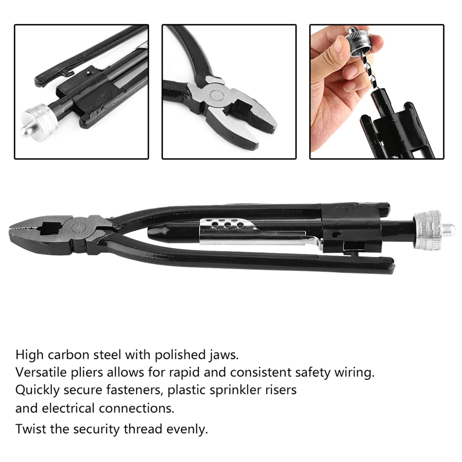 Akozon Pince torsadée 22,9 cm en acier à haute teneur en carbone
