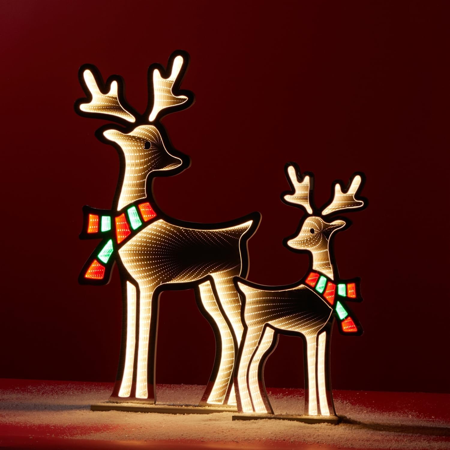 Deer w/Scarf Ekkolight 23.5" H Acrylic UL Plug