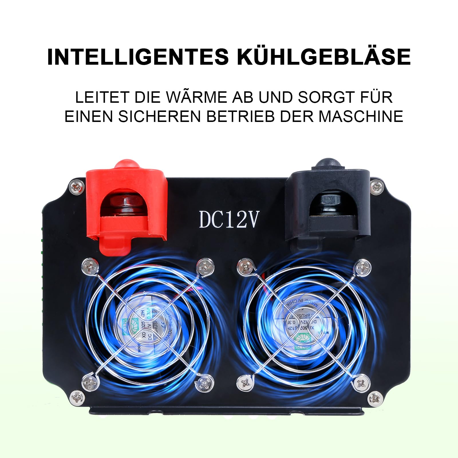 Yinleader 3500W /7000W Spannungswandler 12V auf 230V Reiner Sinus, Wechselrichter mit Fernbedienung, 2 EU-Steckdosen, 4 USB und LCD, Heavy Duty Inverter für Wohnmobil, LKW & Solar