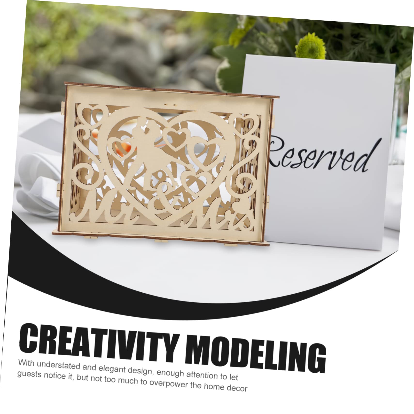ULTECHNOVO Scatola per Carte Nozze Incisione Scatola Biglietti e Buste Matrimonio Ricevimento Decorativa Keepsake Box