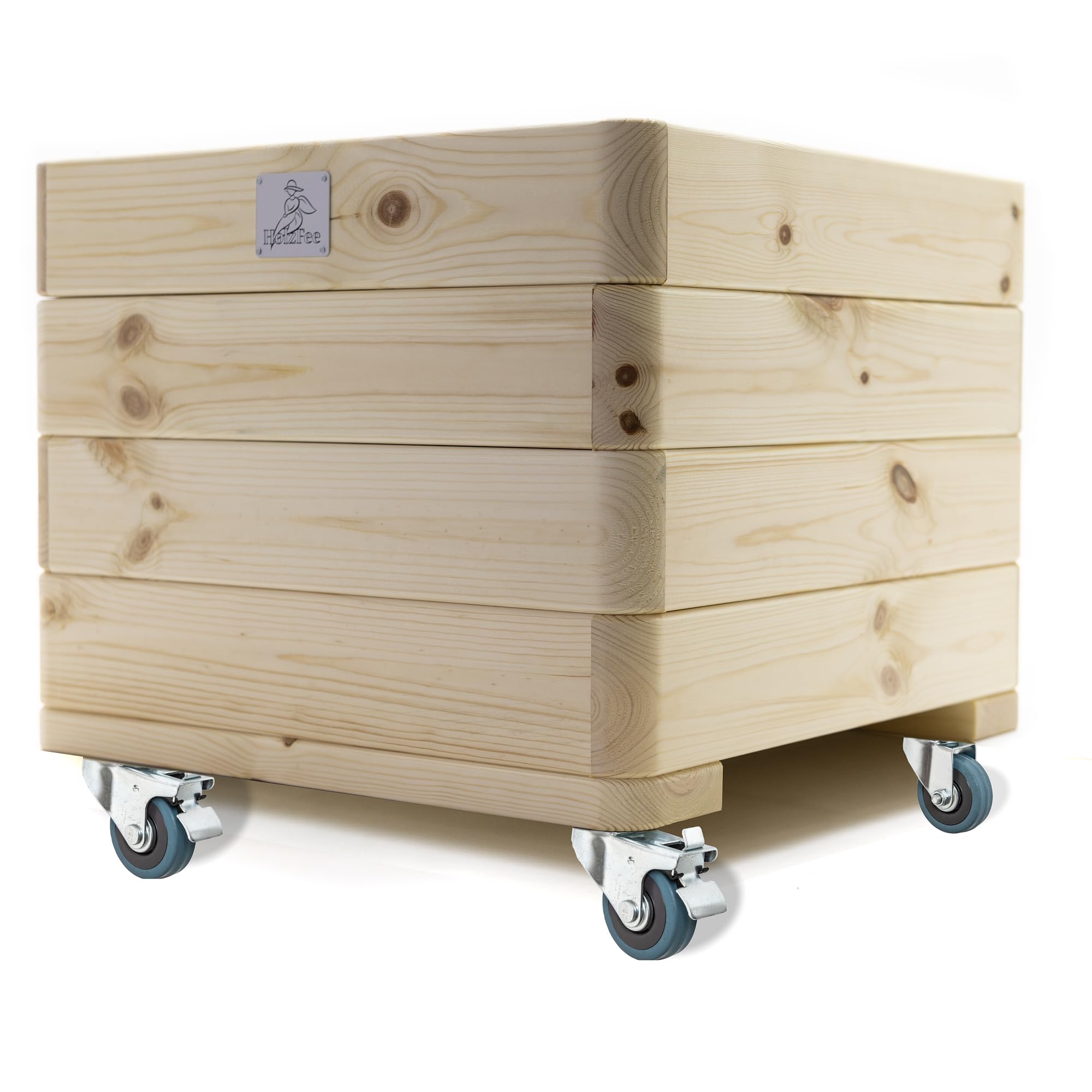 Premium Pflanzkasten Dona mit Rollen 50 x 50 x 46 cm Massivholz