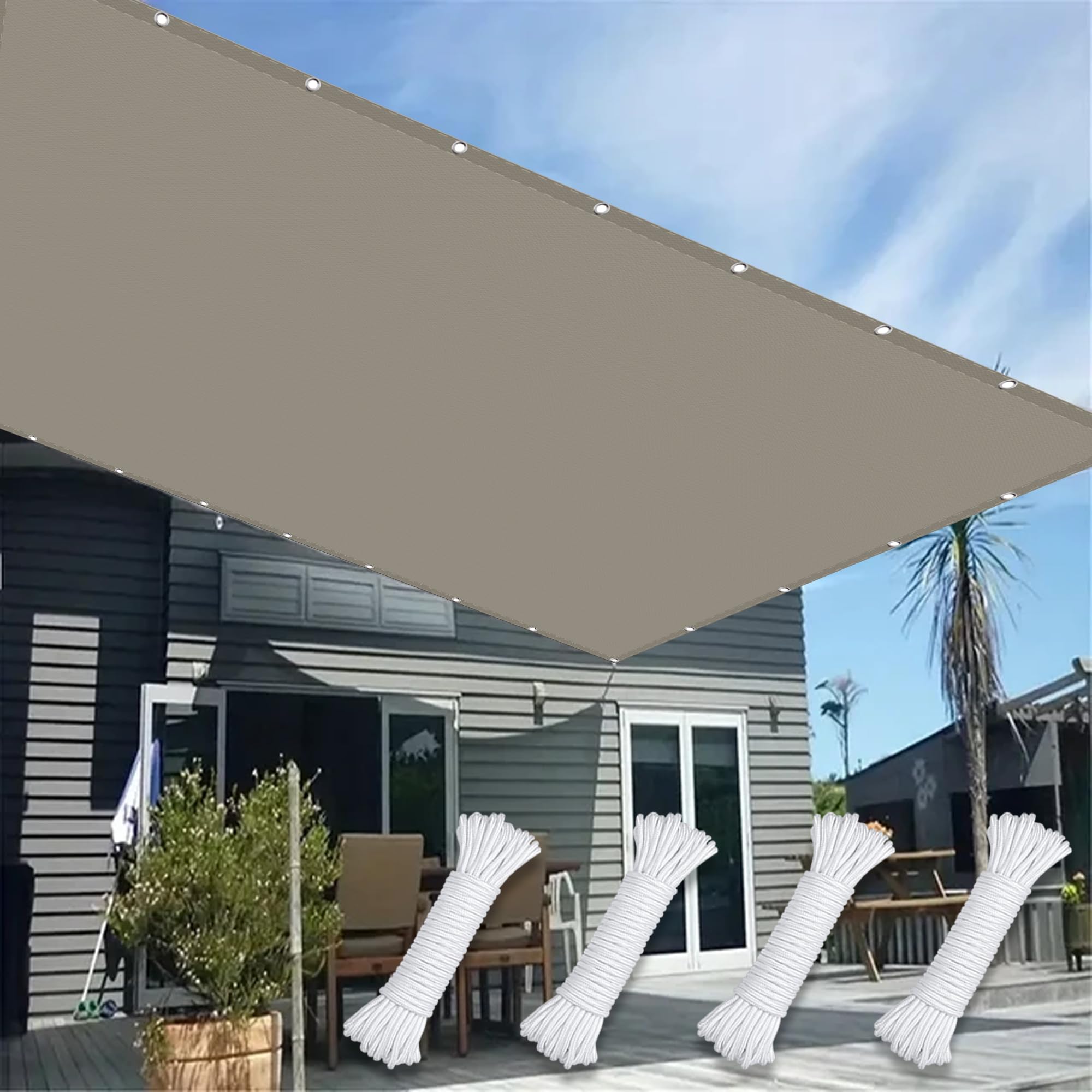 Filet d'ombrage résistant à l'eau pour bloquer les UV sur le balcon