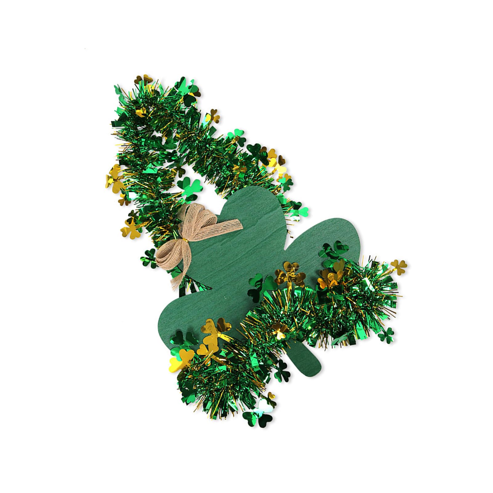 LUCKGONI Wooden Shamrocks Door Sign Wall Hanging Ornament Patrick's Day Festival Decoration for Front Door Mantels Tree Display