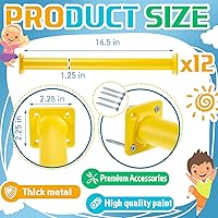 Vista 2 de Dunzy Juego de 12 barras de mono, accesorios para columpios, juego de peldaños de escalera, kit de herramientas de acero con tornillos para placas