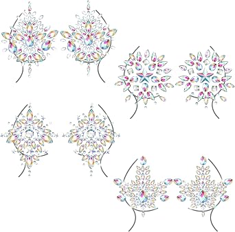 Geyoga Rhinestone Nipple Pasties Crystal Adhesive