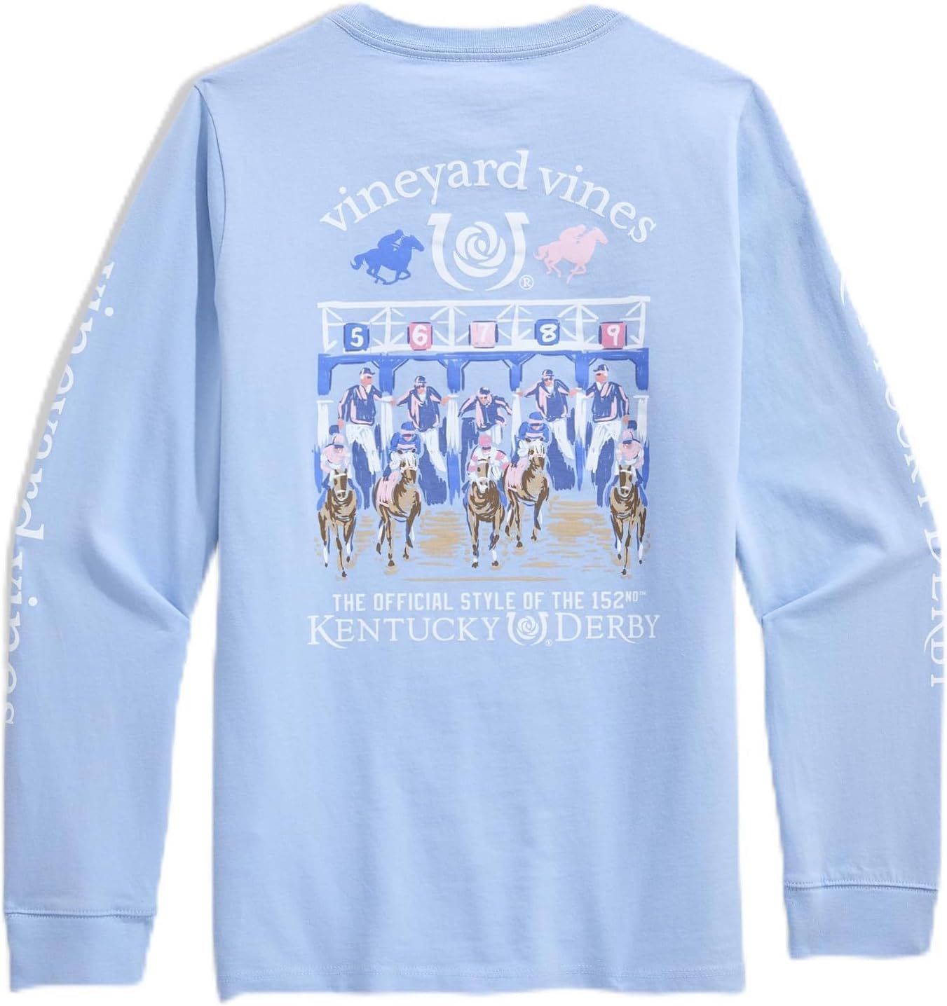 Vineyard Vines Boys' Boys' Kentucky Derby Long Sleeve and They're Off Pocket Tee