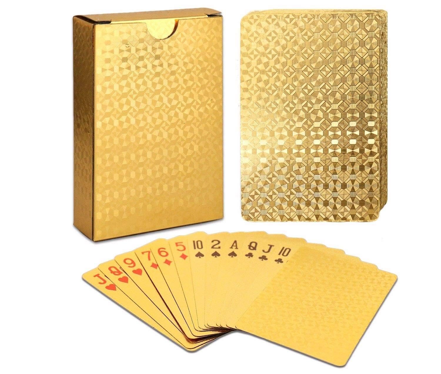 Amazon.com: EAY Deck of Cards, Gold Deck of Cards, Gold Waterproof