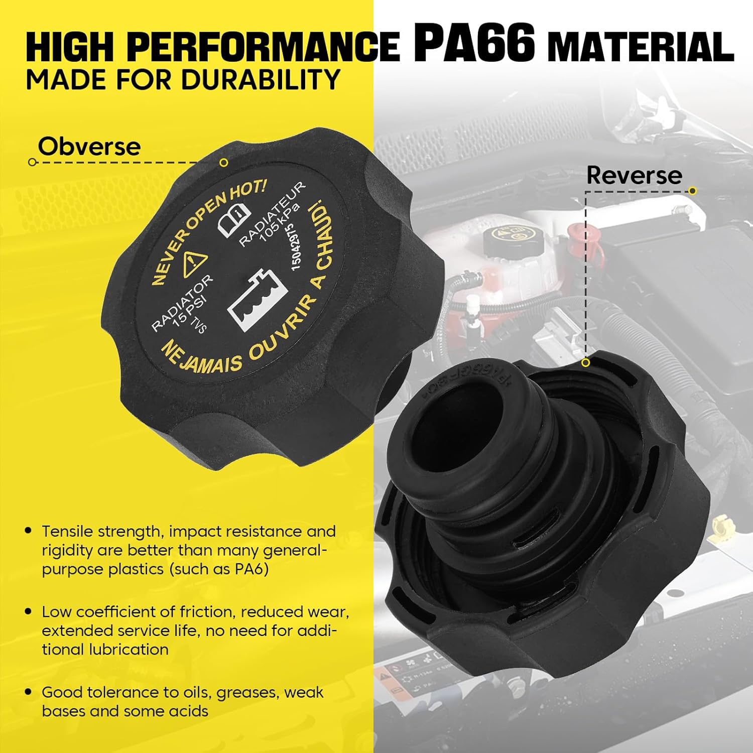 603-102 Coolant Overflow Recovery Tank with Cap & Sensor Compatible with Chevrolet Silverado & GMC Sierra 1500 2500 3500, Avalanche Suburban Tahoe, Yukon & Hummer, Cadillac Escalade Replace# 15203949