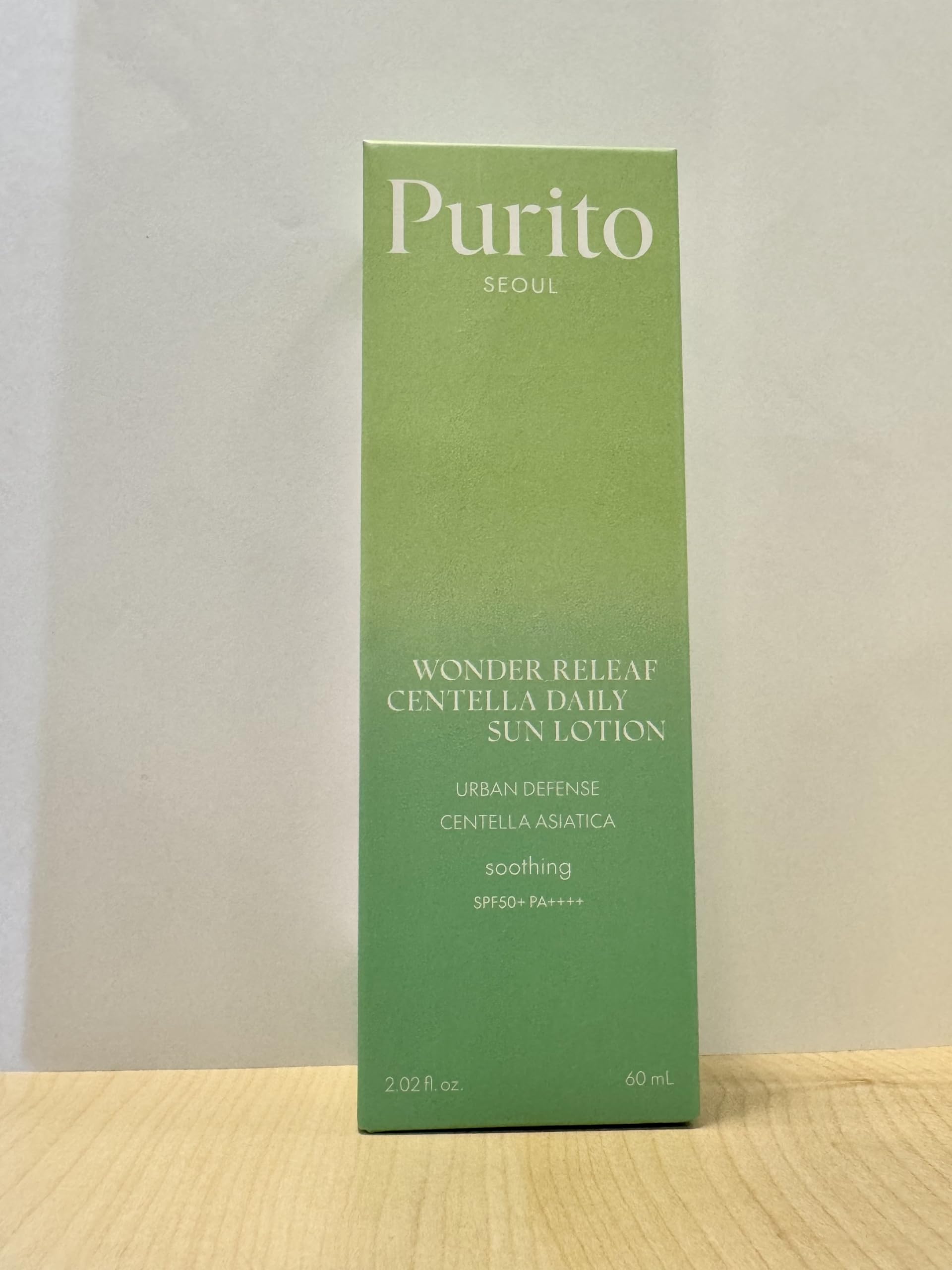 Marca: PURITO PURITO SEOUL Wonder Releaf Centella Loción Solar Diaria, SPF50+ PA++++, Centella Coreana, Sin Erosión Blanca, Calmante, Loción Solar Facial, K-Beauty in use