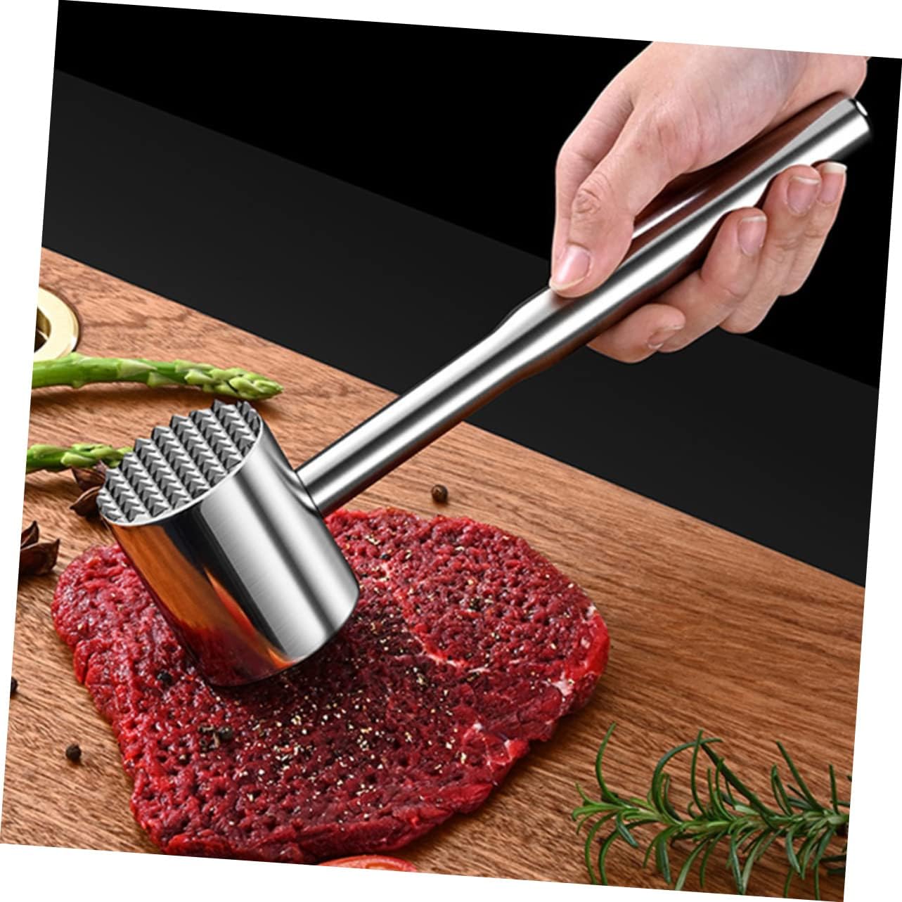 STOBAZA Household Multi-function Meat Mallet Tenderizer Tool for Pounding Chicken Steak Beef Ergonomic Design Hanging for Easy Storage