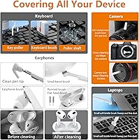 Vista 6 de Kit de limpieza de teléfono celular, kit de limpieza para iPhone para puerto de carga, kit de limpieza de teclado para Airpods/Android/USB