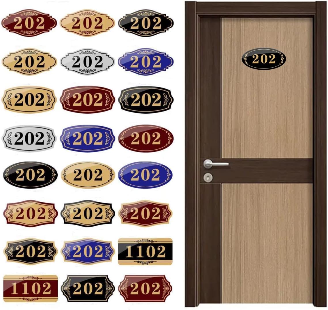Customized Home Address Number Sign Personalized Acrylic House Number Sign Door Room Self Adhesive Wall Mounted for Home Office Hotel Apartment Yard Or Mailbox