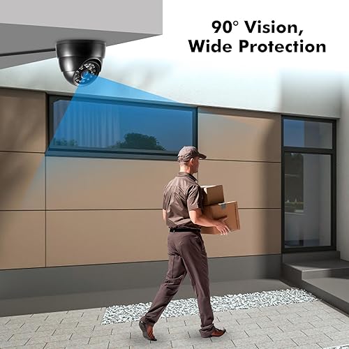 Miniatura 3 de Fuers Cámara de vigilancia domo de 5 MP, analógica TVI AHD CVI XVI CVBS CCTV cámara de seguridad para exteriores interiores, detección humana,