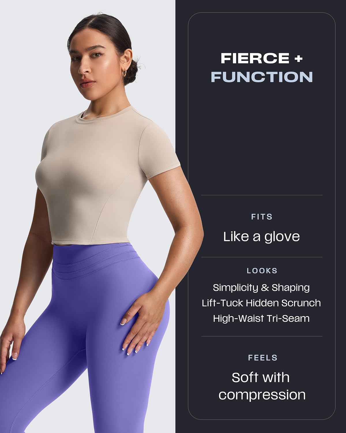 Aoxjox High Waisted Workout Leggings for Women Scrunch Tummy Control Luna Buttery Soft Gym Yoga Pants 26" - Image 5