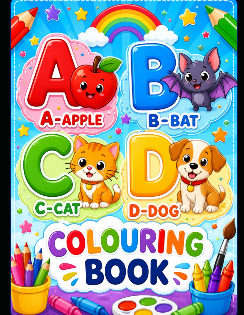 ABCD COLOURING BOOK FOR TODDLERS: FUN,ENJOY,LEARN & TEACH