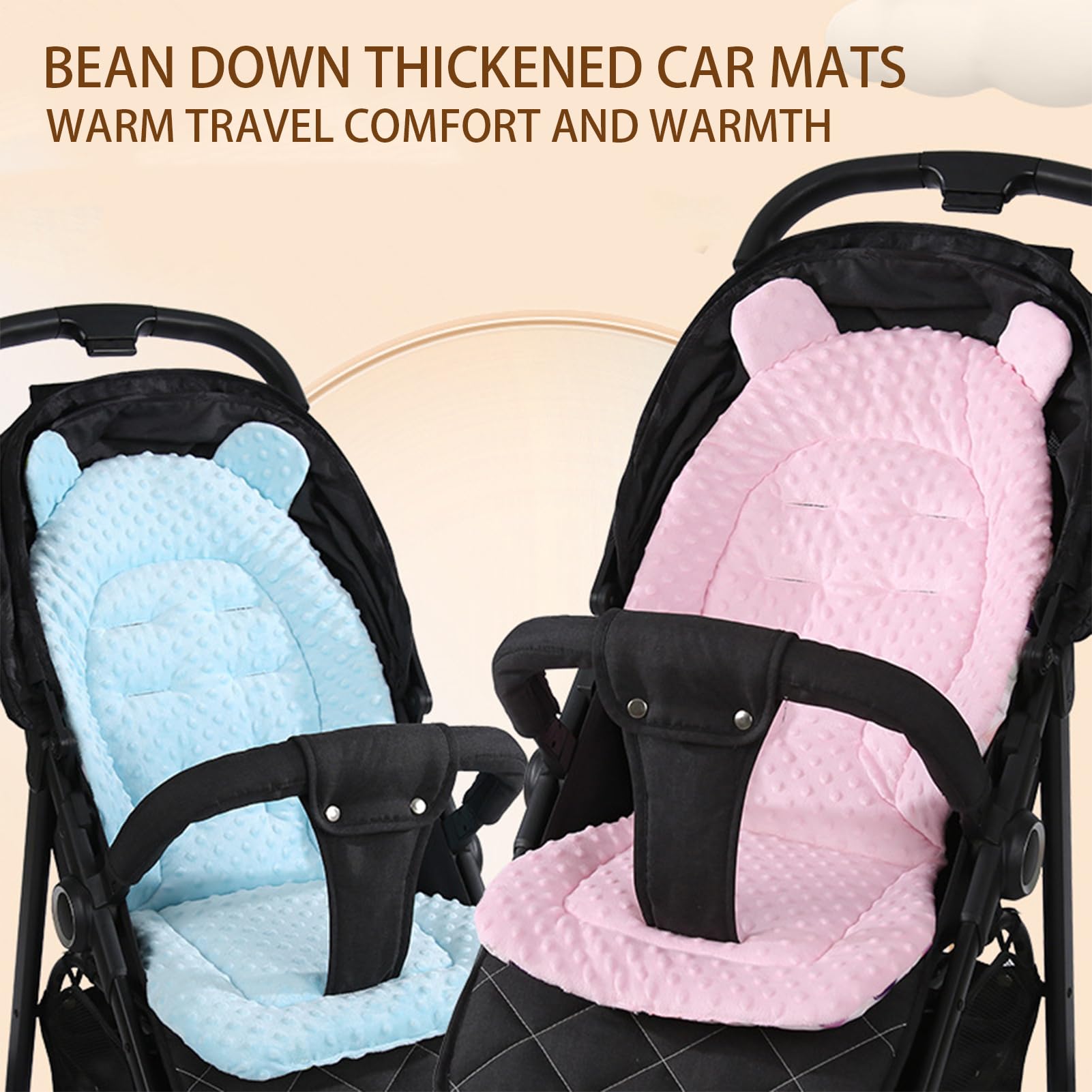 Fodera Universale Per Passeggino - Imbottitura Reversibile Per Passeggino, Traspirante Fodera Per Passeggino In 100% Cotone, Cuscino Bifacciale Per Seggiolino Auto E Passeggino Per Tutte Le Stagioni