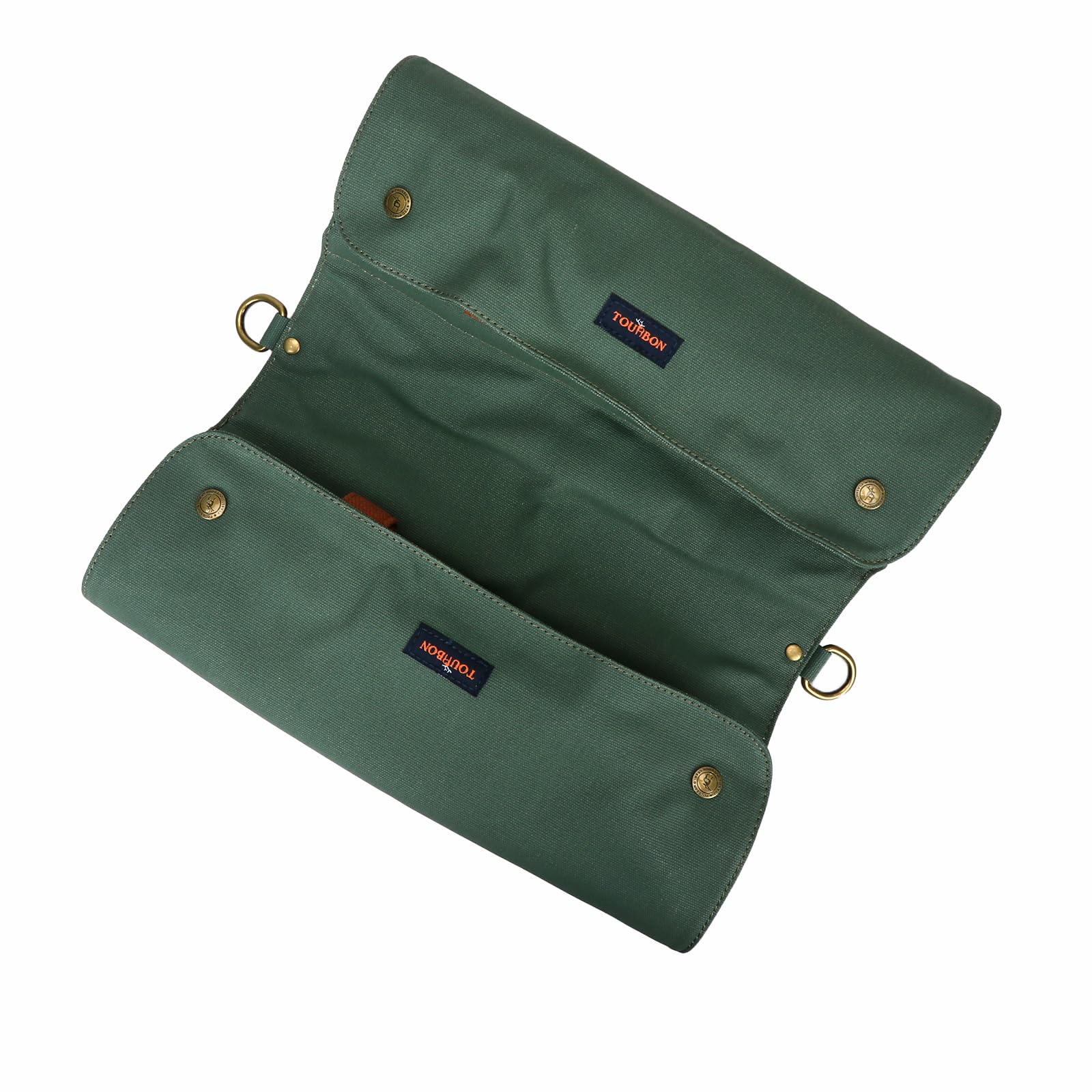 Tourbon Tela Impermeabile Bicicletta Bici Sedile Posteriore Carrier Bagagli stoccaggio Borsa Ciclismo Borsa Laterale Doppia avvolgibile Pacchetto Posteriore - Verde