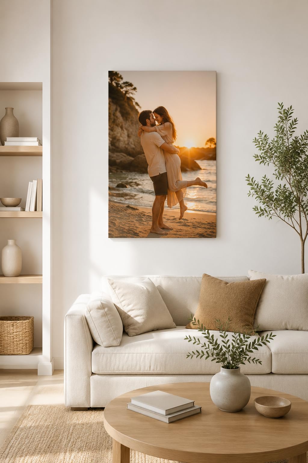 Pet-Jos Foto auf Leinwand mit eigenem Bild – Personalisierter Leinwanddruck auf Keilrahmen – Individuelles Wandbild als Fotogeschenk – Brillante Farben und Premium Qualität (Vertical, 100 x 70 cm)