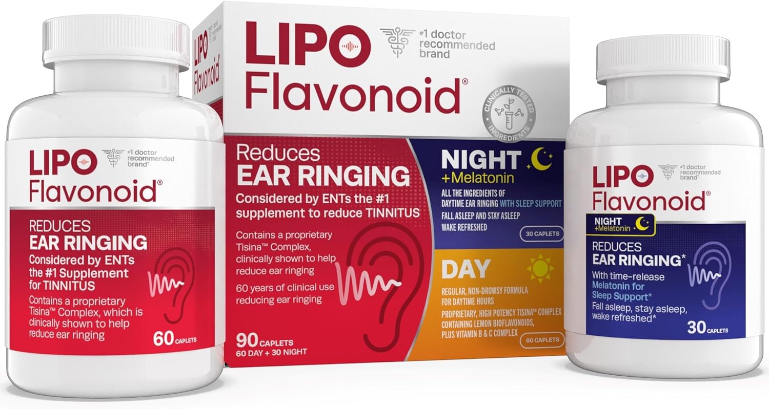 Lipo Flavonoid Day & Night Combo Kit, Tinnitus Relief for