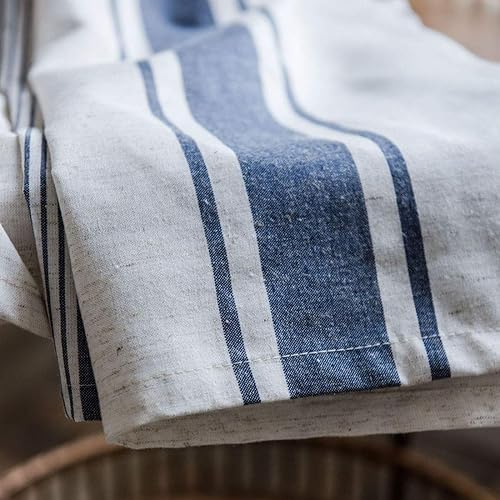 Miniatura 5 de vctops Cortina de lino y algodón para ventana, estilo rural, para oscurecer la habitación, con bolsillo para barra, panel de cortina para