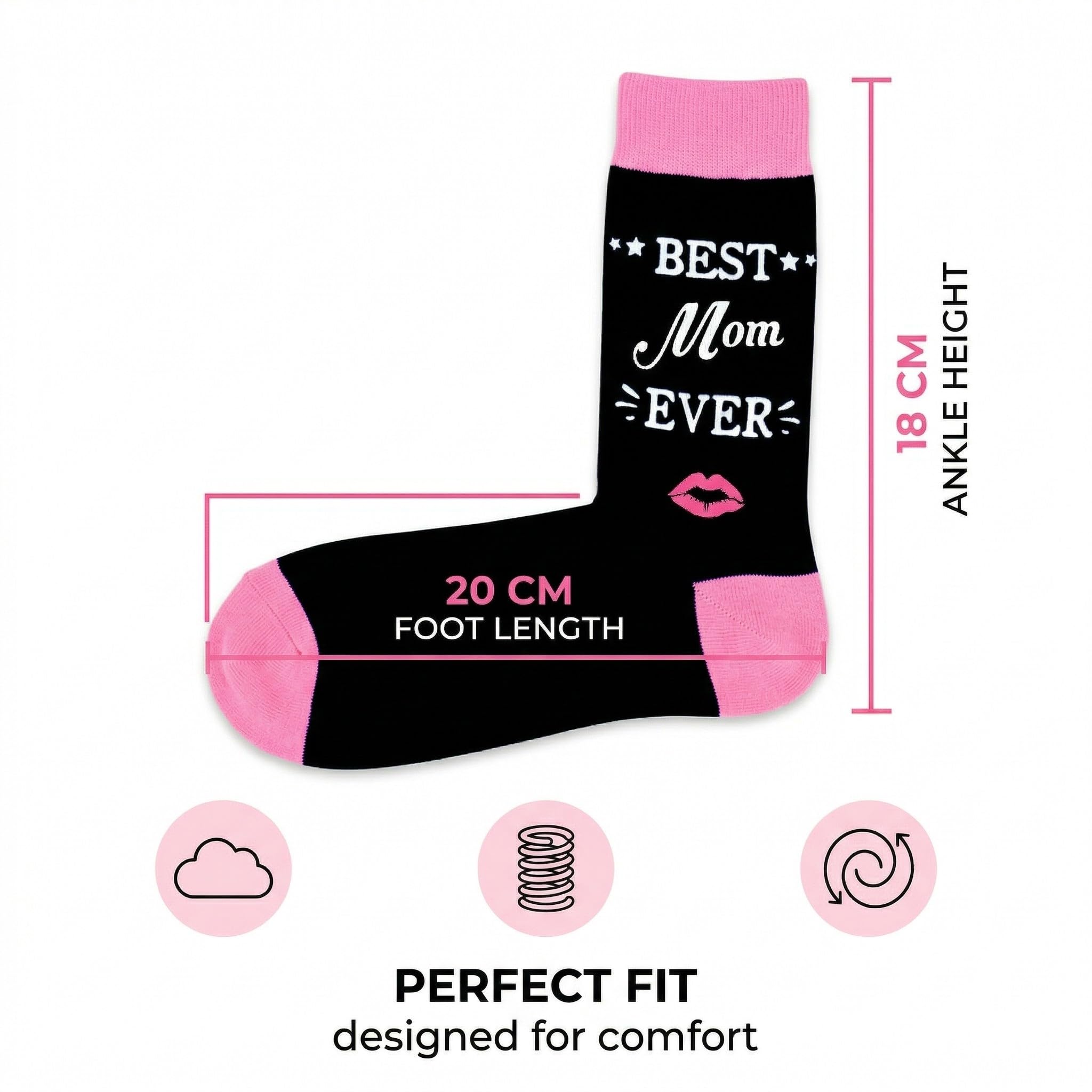 Calcetines Divertidos Mujer 1 Par Rosa - Regalo Original para Mamá, ideal para Cumpleaños, Día de la Madre y Navidad. — view 6