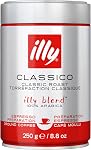 illy Ground Espresso Coffee - 100% Arabica – Classico Medium Roast - Notes of Caramel, Orange Blossom & Jasmine - No Preservatives – 250 g (Pack of 1)