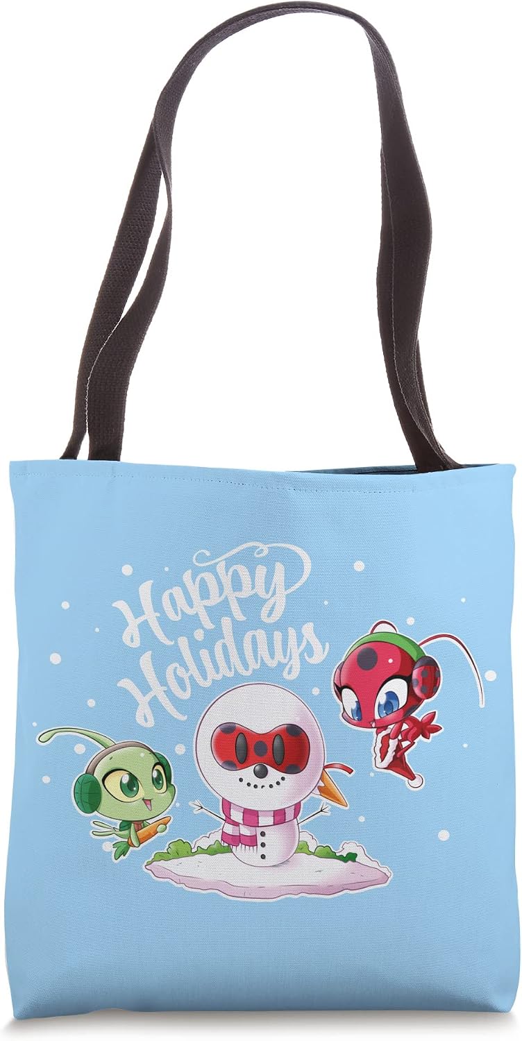 Miraculous Ladybug Happy Holidays with Wayzz and Tikki Tote Bag