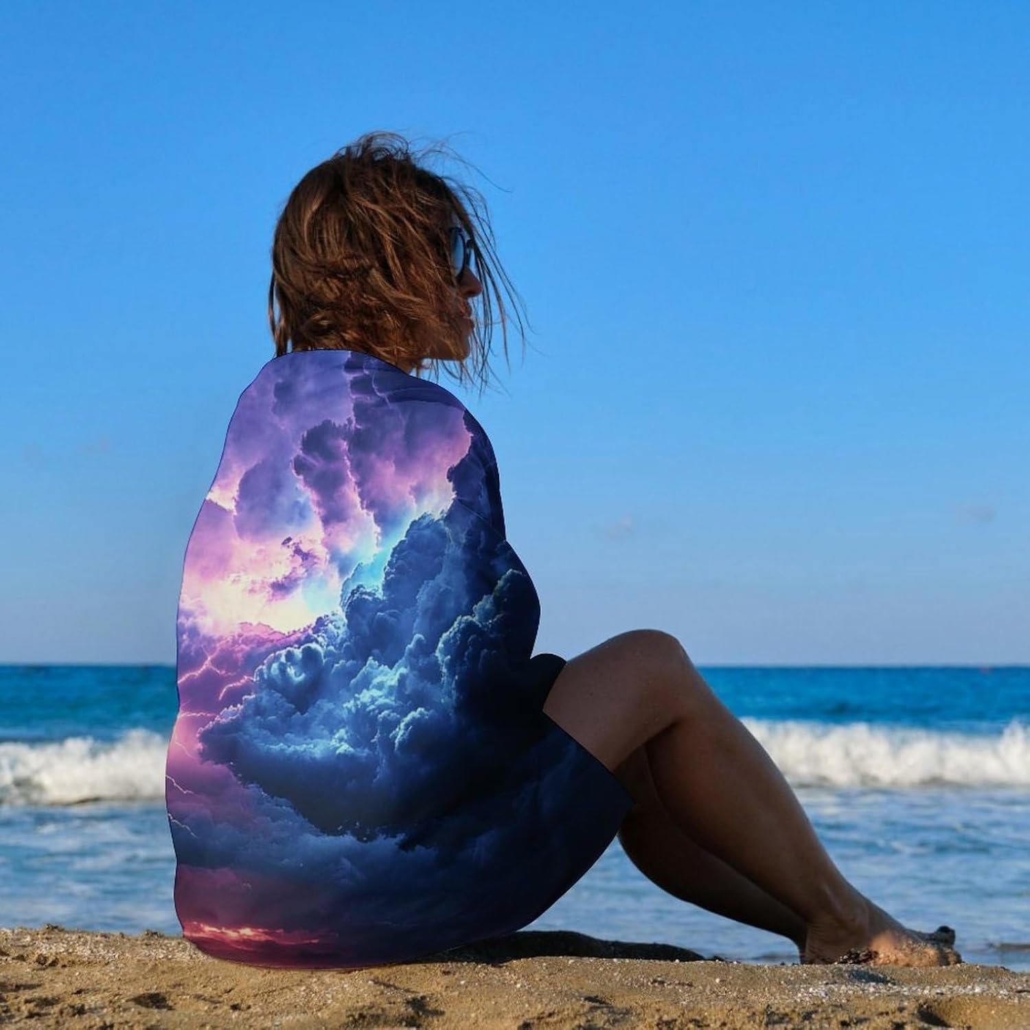 Seastorm Oversized Beach Towel Soft Absorbent Pool Bath Swim Towels for Adults Travel Vacation Gifts 130x80cm